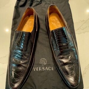 Versace Custom Crocodile Dress Shoes